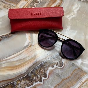 Guess sunglasses black with gold trim